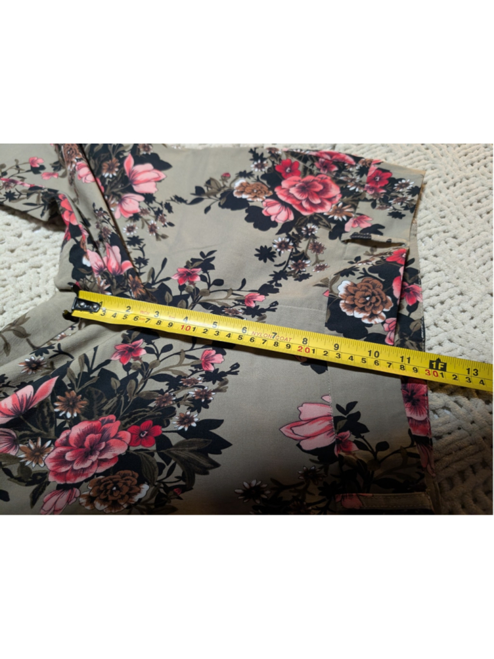 759 - Jules & Leopold Floral Pull-On Straight Leg Pants L Boho Retro Stretch - Picture 10 of 10